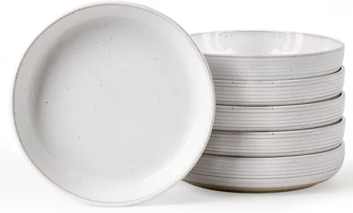 Vista 32 de famiware Milkyway - Juego de 4 cuencos para pasta, 33 onzas, hilo beige