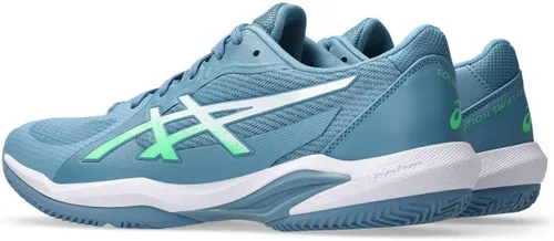 Vista 4 de ASICS Solution Swift Ff 2 Tenis de pádel para hombre, Saba Blue Vital Green, 9.5 US