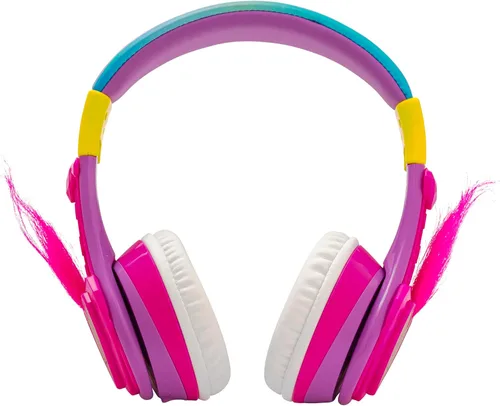 Vista 6 de eKids Trolls Band Together - Auriculares Bluetooth para niños, auriculares inalámbricos con micrófono, incluye cable auxiliar, reducción de volumen