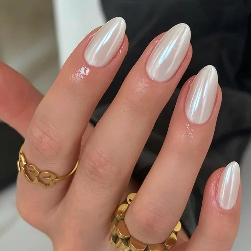 Vista 34 de AzureBeauty Short Almond French Tip Press On Nails, Glazed Donut, 32 Pcs 0-Glazed Donut French Tip