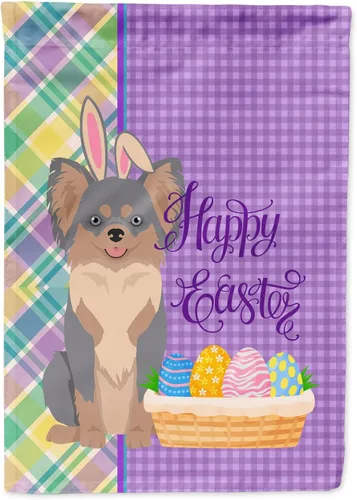 Vista 10 de Caroline's Treasures WDK4925GF Bandera de Pascua Airedale Terrier negra y tostada, tamaño jardín, bandera decorativa para patio exterior, patio