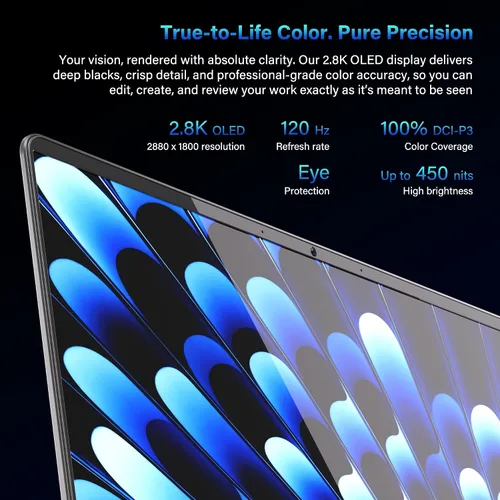 Vista 4 de GEEKOM GeekBook X14 Pro Laptop, 2.2 lb Ultra Thin 14" 2.8K OLED Notebook