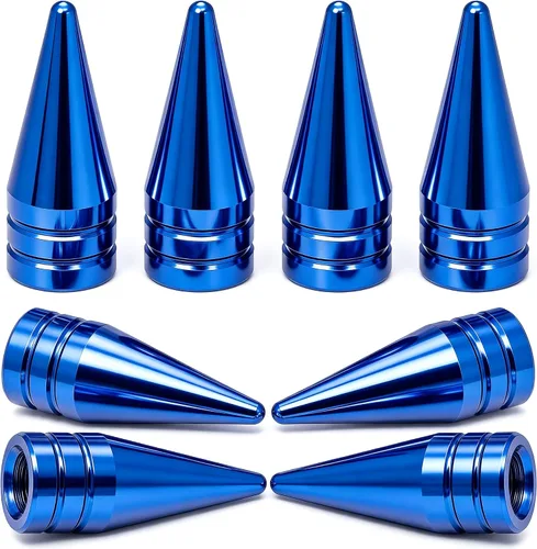 Vista 62 de 4 piezas de tapas de válvula de rueda con forma de punta, válvula de rueda de aleación de aluminio con punta, cubiertas universales de válvula