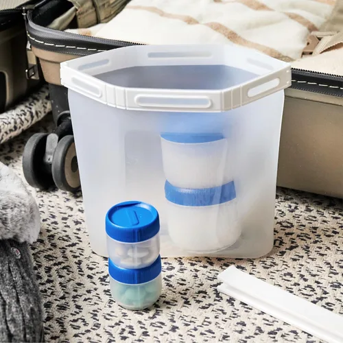 Vista 7 de humangear STAX, contenedores apilables para aperitivos – Sistema de viaje a prueba de fugas – Seguro para alimentos por la FDA, sin BPA/PC/ftalatos