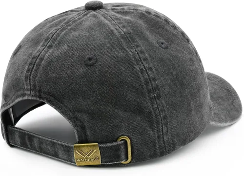 Vista 4 de Gorra de béisbol bordada para mujer, diseño vintage de mezclilla desgastada