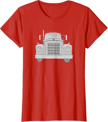 Vista 91 de Camiseta clásica de camión pesado International Harvester IH Loadstar, Negro, S