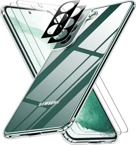 Vista 8 de SPIDERCASE Funda para Samsung Galaxy S22 5G, [protección contra caídas de grado militar de 10 pies] Antideslizante [Paquete de 2] Protector de Azul