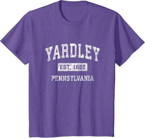 Vista 54 de Yardley Pennsylvania PA - Camiseta de manga corta, diseño deportivo