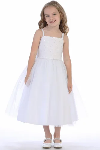 Vista 3 de Vestidos de Primera Comunión para Niñas 7-16 Vestido de Primera Comunión Blanco Vestidos de Primera Comunión para Niñas