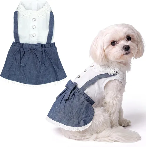 Vista 80 de Parisian Pet Chambray - Vestido para perro - Ligero sin mangas para perro, niña, talla XS Chambray en general