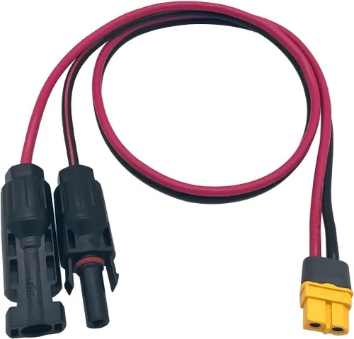 Vista 2 de Conector solar a adaptador XT60 Panel solar para batería Lipo EFDELTA estación de energía portátil River 600 y generador solar (9.8 ft)