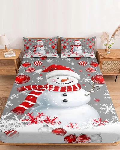 Vista 10 de Sábanas bajeras de bolsillo profundo de hasta 16 pulgadas, funda de colchón suave de Halloween con 1 funda de almohada decorativa para dormitorio