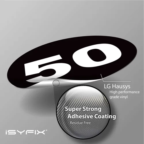 Vista 3 de iSYFIX Calcomanías negras de números consecutivos – 1 a 50, 1 pulgada, 1 juego – Vinilo autoadhesivo de alta calidad ideal para inventario