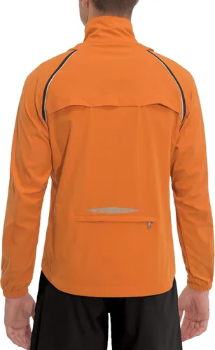Vista 11 de Little Donkey Andy - Chaqueta de ciclismo extraíble para hombre Capucha desmontable-naranja