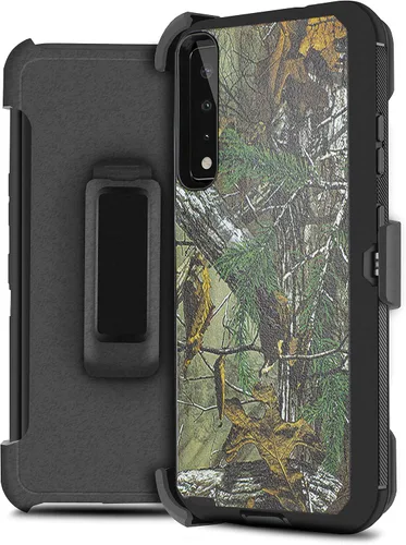 Vista 10 de Jackpot inalámbrico diseñado para LG Stylo 7 4G, con protector de pantalla integrado, funda resistente a prueba de golpes, funda con soporte Negro