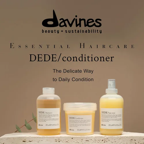 Vista 16 de Davines DEDE/Conditioner, Daily Lightweight Detangling Formula for Fine & Medium Hair - Gentle Mineral-Rich Moisturizing Treatment with Red Celery