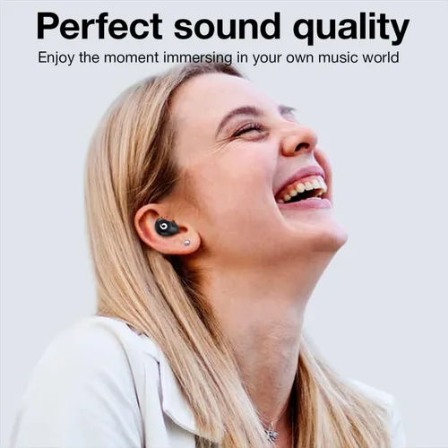 Vista 7 de X9 - Auriculares inalámbricos Bluetooth 5.3, auriculares impermeables estéreo con control táctil en la oreja, con micrófono, con graves profundos