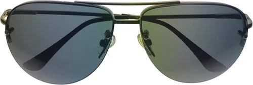 Vista 4 de Timberland brillante Gunmetal para hombre montaje frontal sin montura Aviador Metal Sunglass TB7174 9A