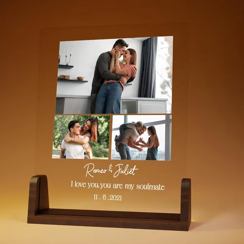 Vista 12 de EGD Placa acrílica personalizada de regalo para papá y mamá Regalos únicos para él con sus fotos favoritas Regalos personalizables para abuelos