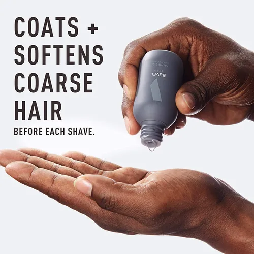 Vista 4 de Bevel Paquete de crema de afeitar y aceite para antes del afeitado: incluye crema de afeitar para hombres y aceite de imprimación, clínicamente