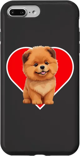 Vista 9 de iPhone 15 Cute Happy Chow Puppy Dog Cartoon Dog to Fall in Love Case