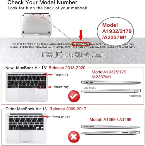 Vista 2 de iCasso - Funda para MacBook Air de 13 pulgadas 2020 M1 A2337, paisaje abstracto Funda protectora rígida para MacBook Air de 13 pulgadas 2019 2018