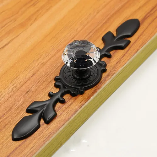 Vista 7 de HUAMULAN Paquete de 10 pomos de cristal para cajones con placa, pomos de puerta de armario con tornillos para cocina, baño, oficina, decoración