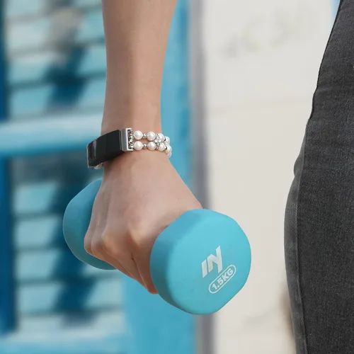 Vista 3 de Compatible con Fitbit Inspire HR/Inspire 2 & Inspire Bandas para mujer, elástica hecha a mano, pulsera de perlas de moda para Inspire Hr/Inspire 2