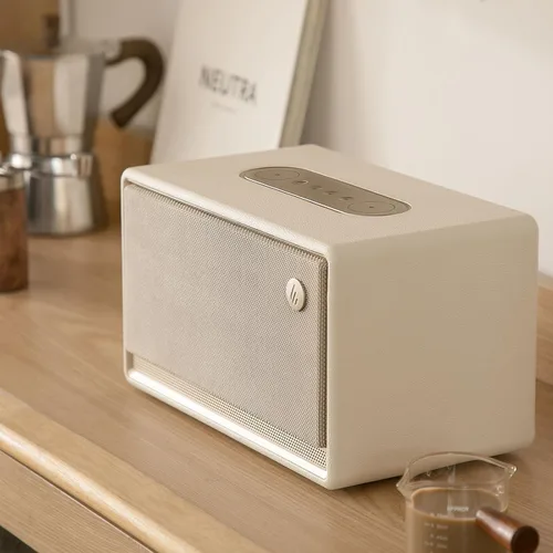 Vista 2 de Edifier Altavoz de escritorio Bluetooth ES300, 60W RMS, luces ambientales Marfil