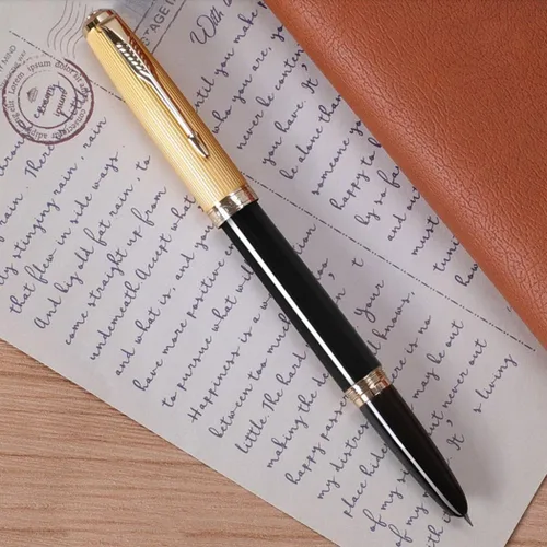 Vista 2 de Jinhao 85 Pluma Estilográfica Punta Extra Fina 0.015 in (Negro)