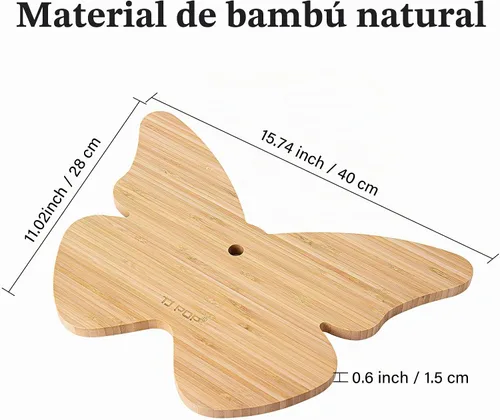 Vista 2 de TJ POP Tabla de charcutería con forma de mariposa, tabla de cortar pequeña para cocina, tabla de servir para frutas y verduras, bonita tabla