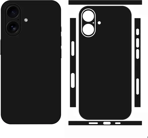 Vista 7 de Película protectora negra compatible con iPhone (para 15 Plus)