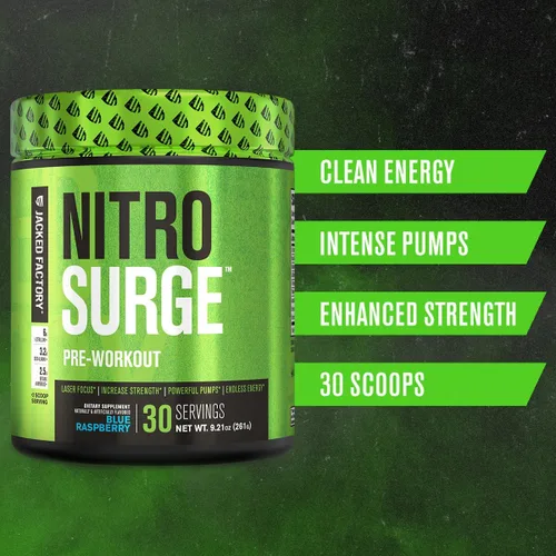 Vista 2 de Jacked Factory Nitrosurge Pre-entrenamiento en cereza negra y N.O. XT refuerzo de óxido nítrico para hombres y mujeres