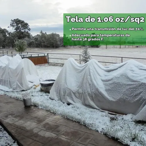 Vista 5 de Cubiertas para plantas, protección contra la congelación, cubierta antiescarcha, 7 x 10 pies, reutilizable, rectangular, protección contra heladas
