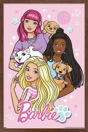 Vista 16 de Trends International Mattel Barbie - Bonito póster de pared, 22.4 pulgadas de largo x 14.7 pulgadas, versión enmarcada en madera de granero Versión