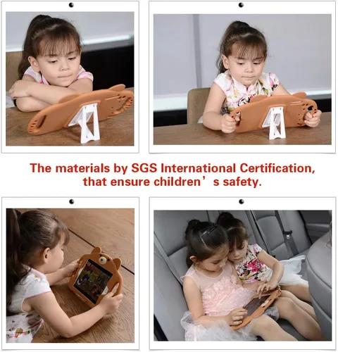 Vista 6 de PZOZ Funda para iPad para niños compatible con iPad de 9ª 2021 / 8ª 2020 / 7ª generación 2019 de 10.2 pulgadas, a prueba de golpes, mango