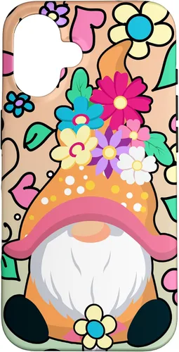 Vista 31 de Funda para iPhone XR con diseño de gnomo de verano y flores de margarita