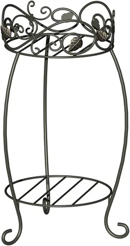 Vista 6 de Panacea, Scroll y hiedra Planta Soporte, Bronce