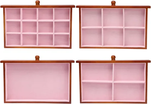 Vista 4 de Wolfroady Joyero de madera para mujer, caja organizadora de madera Solild para joyas, relojes, collar, anillo, caja de almacenamiento, cereza