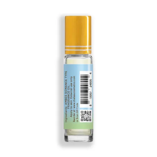 Vista 2 de Botanical Beauty Aceite de fragancia Amber Romance, roll-on de 0.338 onzas líquidas (0.3 fl oz), sin alcohol, de larga duración