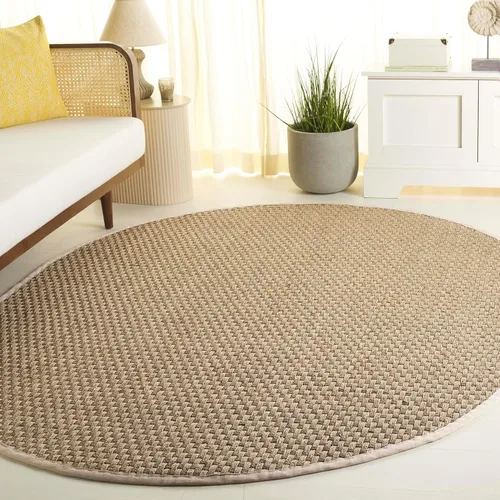 Vista 69 de SAFAVIEH Natural Fiber Collection NF114A - Alfombra de pasillo de hierba marina con patrón de tejido de cesta y borde, de 2 pies 6 pulgadas x 16