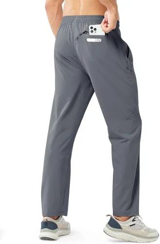 Vista 2 de NORTHYARD Pantalones deportivos para correr para hombre, pantalones de gimnasio ligeros, pantalones de correr con dobladillo abierto