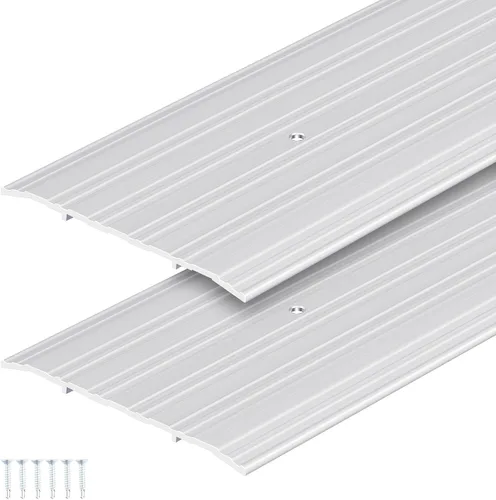 Vista 21 de Tandefio 2 unids 4" X 1/4" X 36" aluminio Saddle puerta umbral, plata Plateado