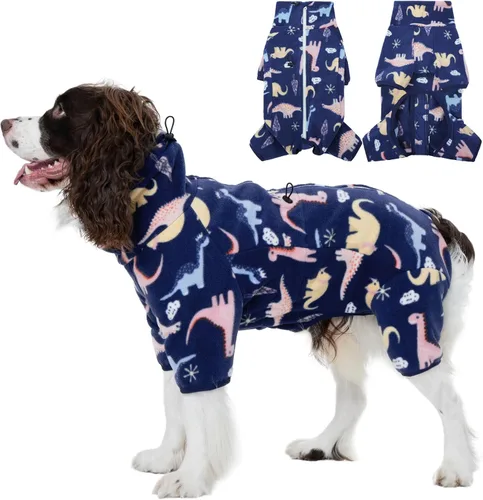 Vista 24 de ROZKITCH Abrigo térmico de invierno para perro, pijama de forro polar suave, resistente al viento, chaqueta cálida para clima frío, chaleco