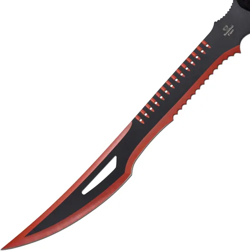 Vista 3 de Snake Eye Tactical - Espada de fantasía con funda de nailón, machete para exteriores y camping Rojo