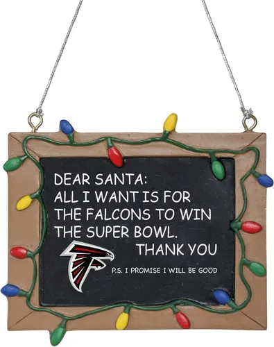 Vista 6 de NFL Resin Holiday Christmas Chalkboard Sign Ornament