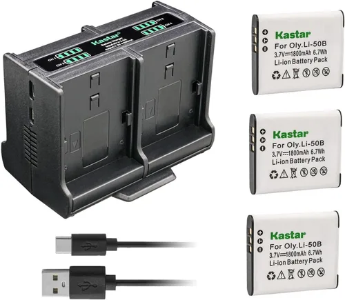 Vista 7 de Kastar Cargador de batería cuádruple compatible con batería Ricoh DB-100, cargador Ricoh BC-J10, Ricoh CX3, CX4, CX5, CX6, HZ15 cámaras digitales