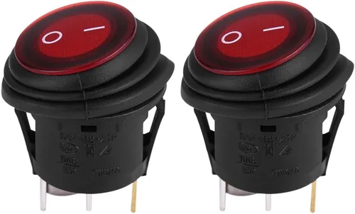 Vista 9 de Interruptor basculante de 3 pines, 220 V, 2 unidades, 12 V, 20 A, 3 pines, resistente al agua, interruptor basculante de 220 V, para automóvil