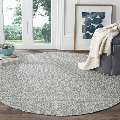 Vista 16 de SAFAVIEH Colección Montauk - Alfombra decorativa de 3 x 5 pies, color marfil y azul marino, tejido plano bohemio hecho a mano, de algodón, ideal