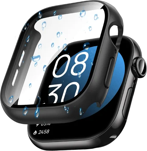 Vista 13 de Goton - Funda impermeable para Apple Watch 38 mm Series 3 2 1, protector de pantalla de vidrio templado, protección completa de policarbonato duro